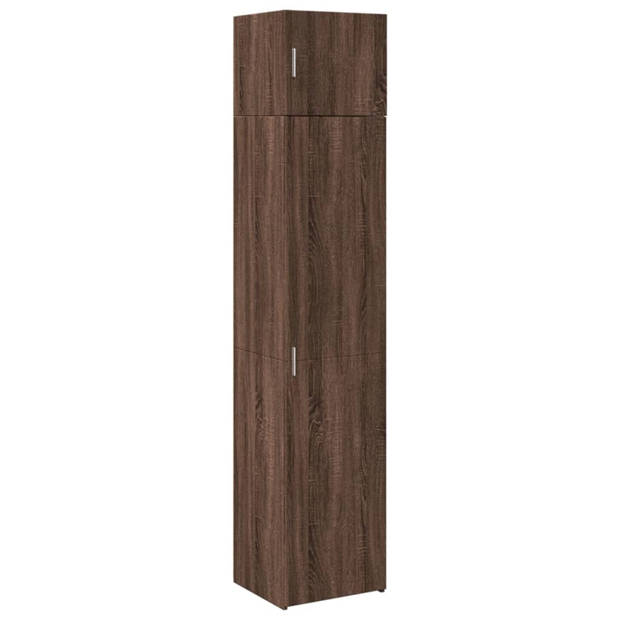 vidaXL Opbergkast smal 45x42,5x225 cm bewerkt hout bruin eikenkleurig