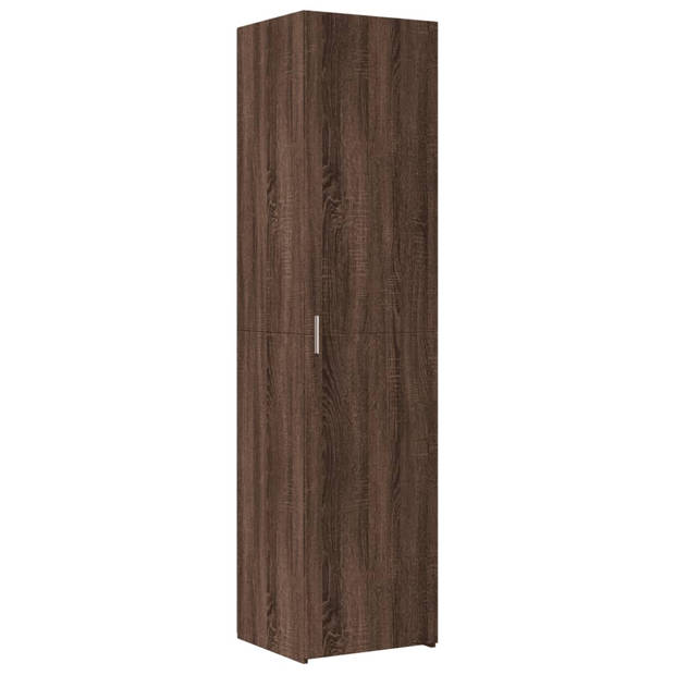 vidaXL Opbergkast smal 45x42,5x225 cm bewerkt hout bruin eikenkleurig