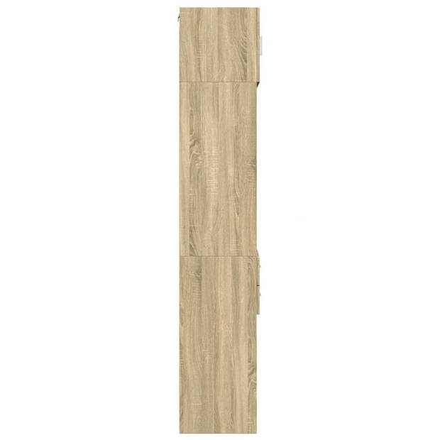 vidaXL Opbergkast smal 50x42,5x225 cm bewerkt hout sonoma eikenkleurig