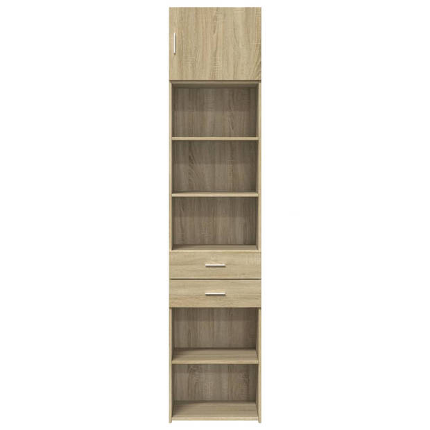 vidaXL Opbergkast smal 50x42,5x225 cm bewerkt hout sonoma eikenkleurig