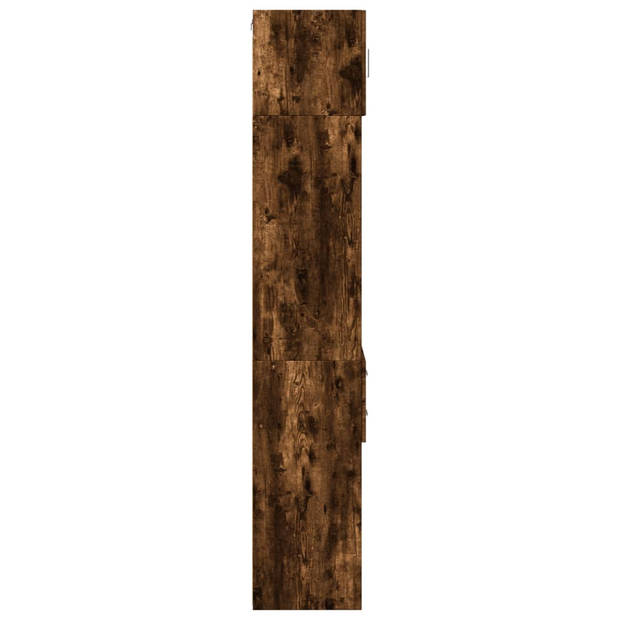 vidaXL Opbergkast smal 45x42,5x225 cm bewerkt hout gerookt eikenkleur