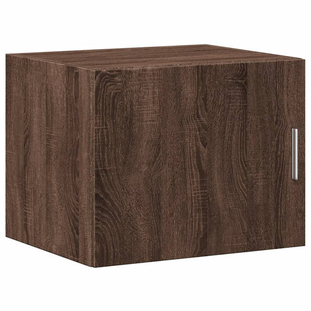 vidaXL Opbergkast smal 50x42,5x225 cm bewerkt hout bruin eikenkleur