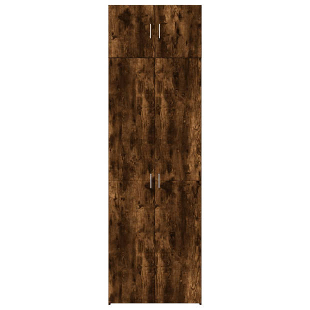 vidaXL Opbergkast 70x42,5x225 cm bewerkt hout gerookt eikenkleur