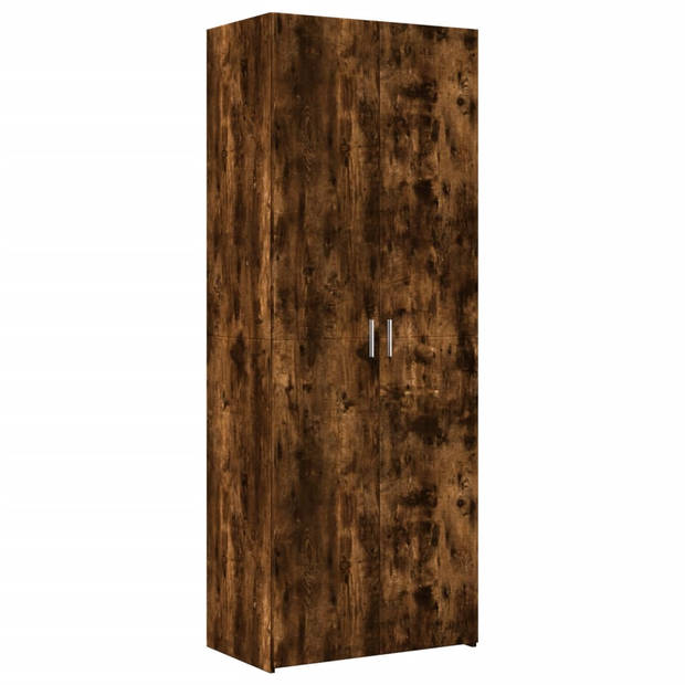 vidaXL Opbergkast 70x42,5x225 cm bewerkt hout gerookt eikenkleur