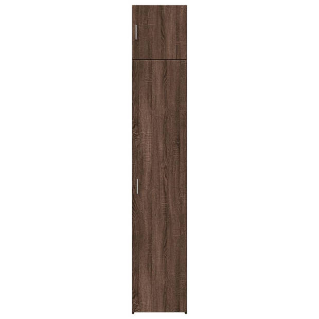 vidaXL Opbergkast smal 40x42,5x225 cm bewerkt hout bruin eikenkleurig