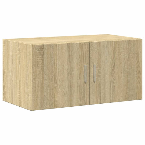 vidaXL Opbergkast 80x42,5x225 cm bewerkt hout sonoma eikenkleurig