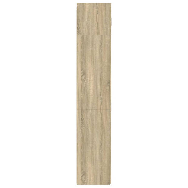 vidaXL Opbergkast 80x42,5x225 cm bewerkt hout sonoma eikenkleurig