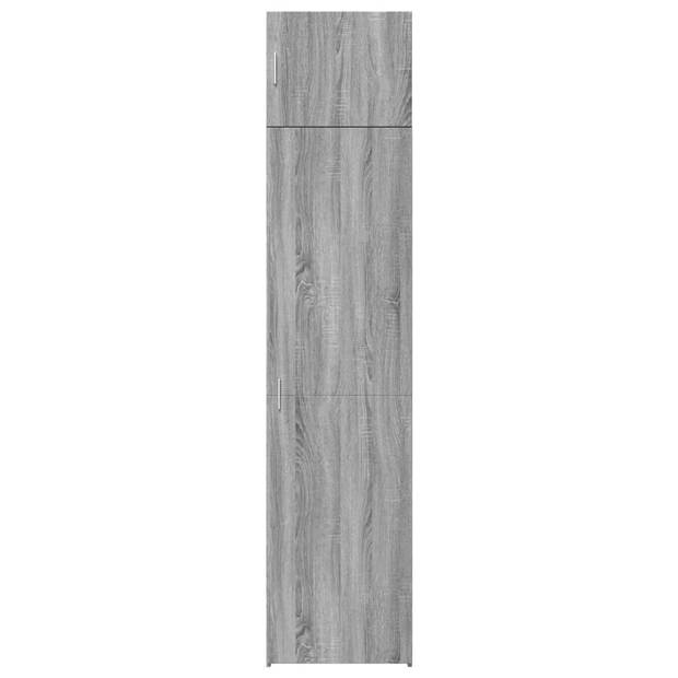 vidaXL Opbergkast smal 50x42,5x225 cm bewerkt hout grijs sonoma eiken