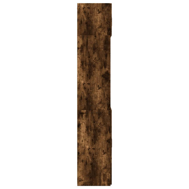 vidaXL Opbergkast 70x42,5x225 cm bewerkt hout gerookt eikenkleur