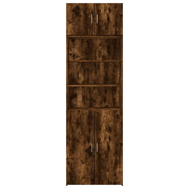 vidaXL Opbergkast 70x42,5x225 cm bewerkt hout gerookt eikenkleur