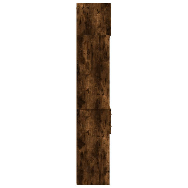 vidaXL Opbergkast 70x42,5x225 cm bewerkt hout gerookt eikenkleur