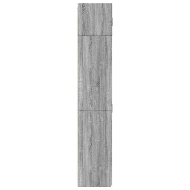 vidaXL Opbergkast 70x42,5x225 cm bewerkt hout grijs sonoma eikenkleur