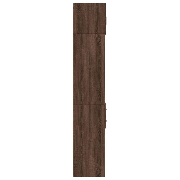 vidaXL Opbergkast 70x42,5x225 cm bewerkt hout bruin eikenkleurig