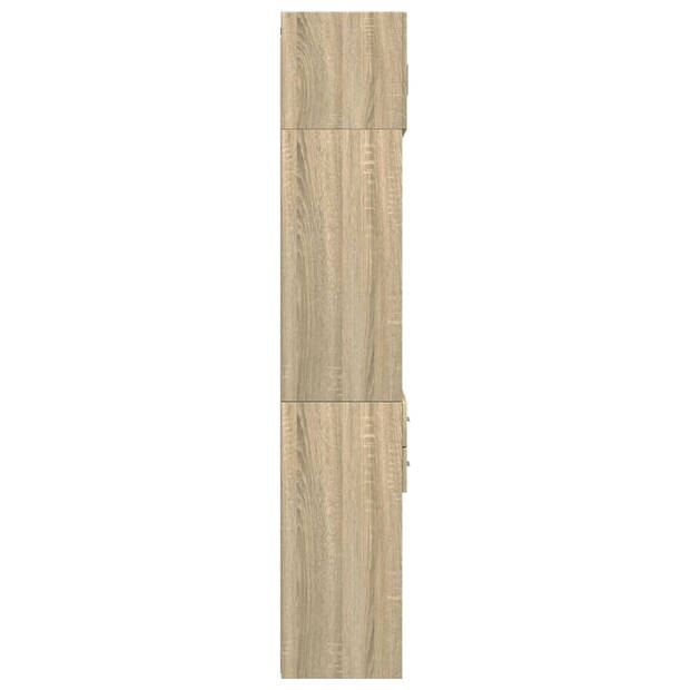 vidaXL Opbergkast 70x42,5x225 cm bewerkt hout sonoma eikenkleurig