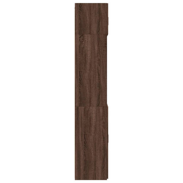 vidaXL Opbergkast 70x42,5x225 cm bewerkt hout bruin eikenkleurig