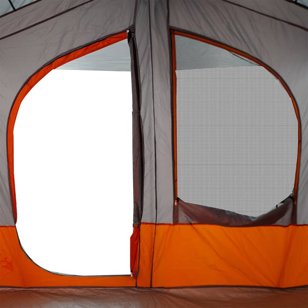 vidaXL Tent 5-persoons waterdicht grijs en oranje