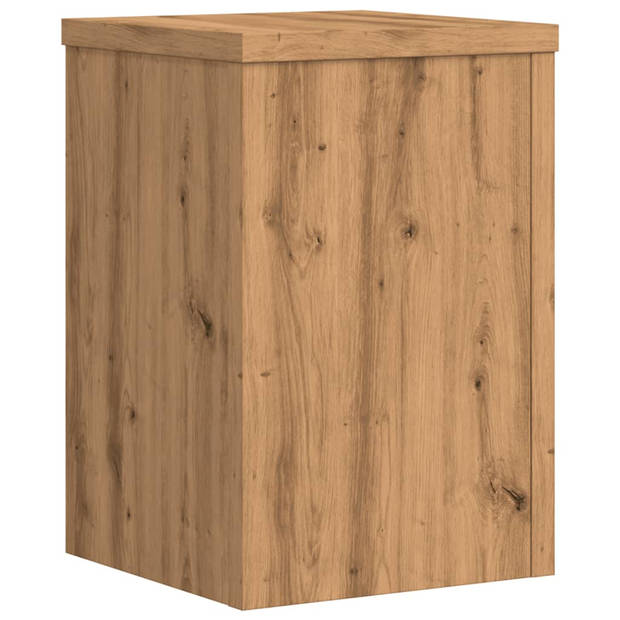 vidaXL Plantenstandaards 2 st 25x25x35 cm hout artisanaal eiken