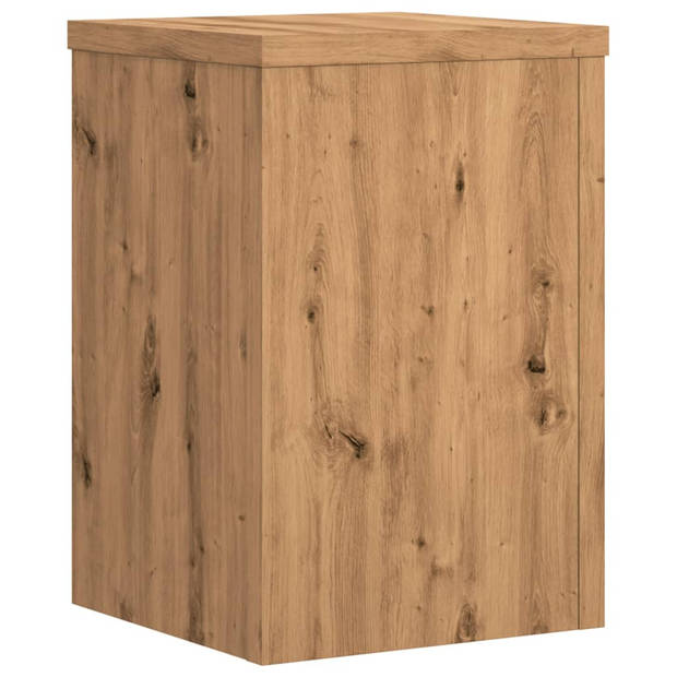 vidaXL Plantenstandaards 2 st 25x25x35 cm hout artisanaal eiken