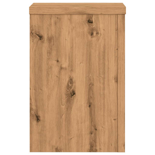 vidaXL Plantenstandaards 2 st 25x25x35 cm hout artisanaal eiken