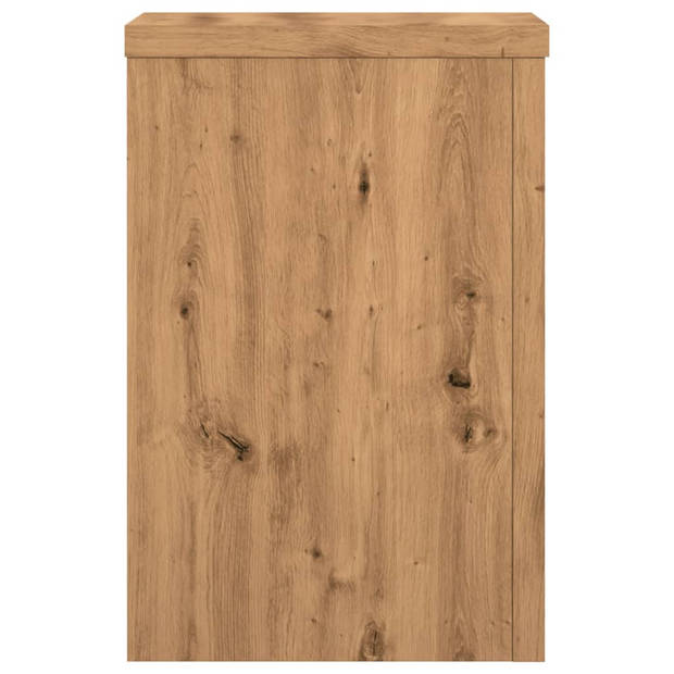 vidaXL Plantenstandaards 2 st 25x25x35 cm hout artisanaal eiken