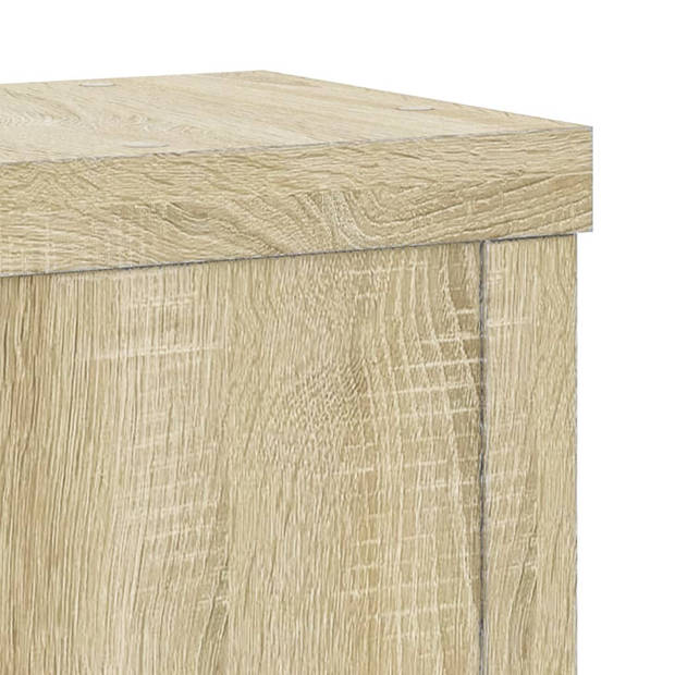 vidaXL Plantenstandaards 2 st 10x10x18 cm bewerkt hout sonoma eiken