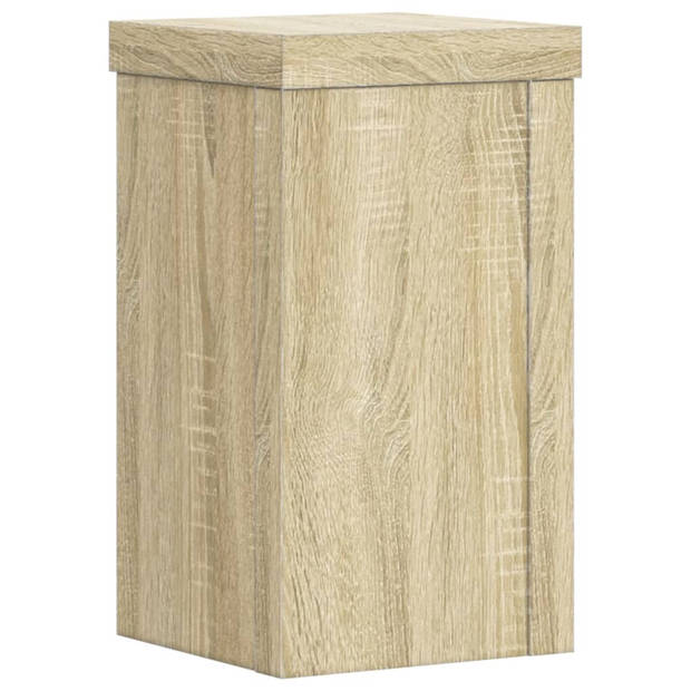 vidaXL Plantenstandaards 2 st 10x10x18 cm bewerkt hout sonoma eiken