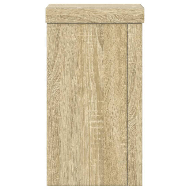 vidaXL Plantenstandaards 2 st 10x10x18 cm bewerkt hout sonoma eiken