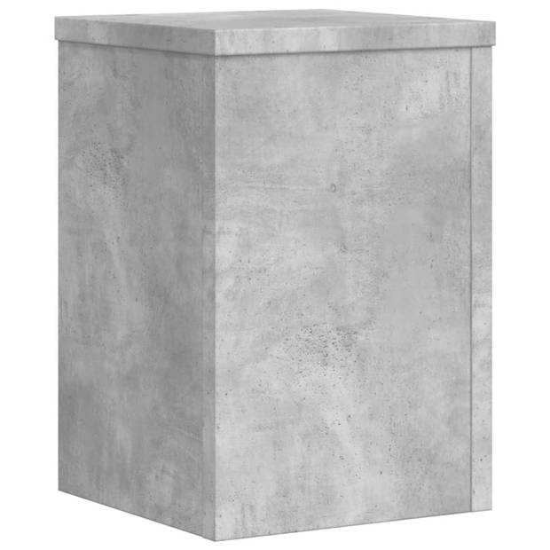 vidaXL Plantenstandaards 2 st 25x25x35 cm bewerkt hout betongrijs