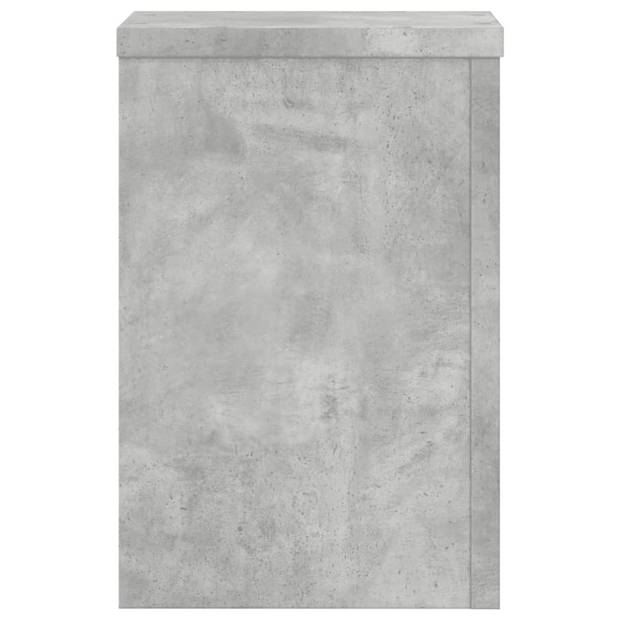 vidaXL Plantenstandaards 2 st 25x25x35 cm bewerkt hout betongrijs