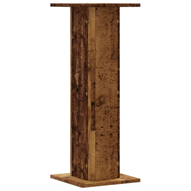 vidaXL Plantenstandaards 2 st 30x30x80 cm bewerkt hout oud houtkleurig