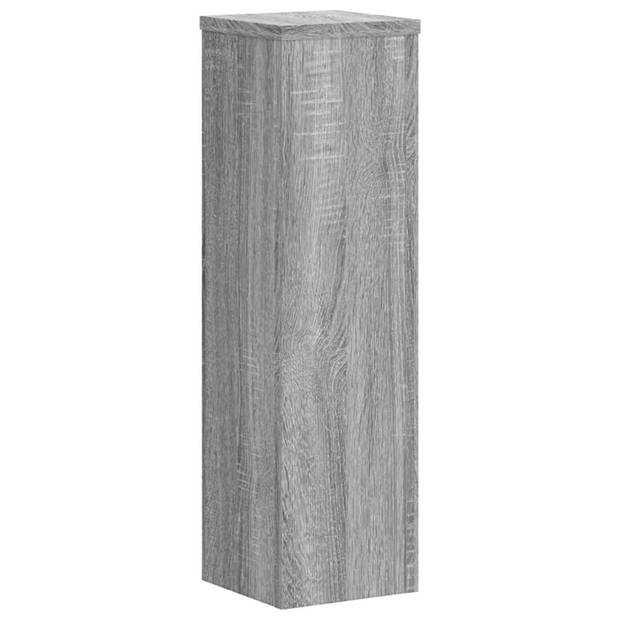 vidaXL Plantenstandaards 2 st 17x17x60 cm bewerkt hout grijs sonoma