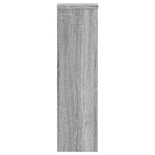 vidaXL Plantenstandaards 2 st 17x17x60 cm bewerkt hout grijs sonoma