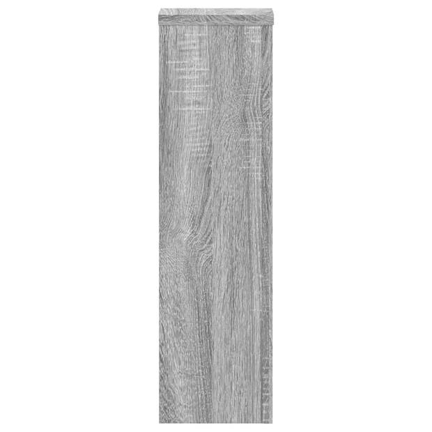 vidaXL Plantenstandaards 2 st 17x17x60 cm bewerkt hout grijs sonoma