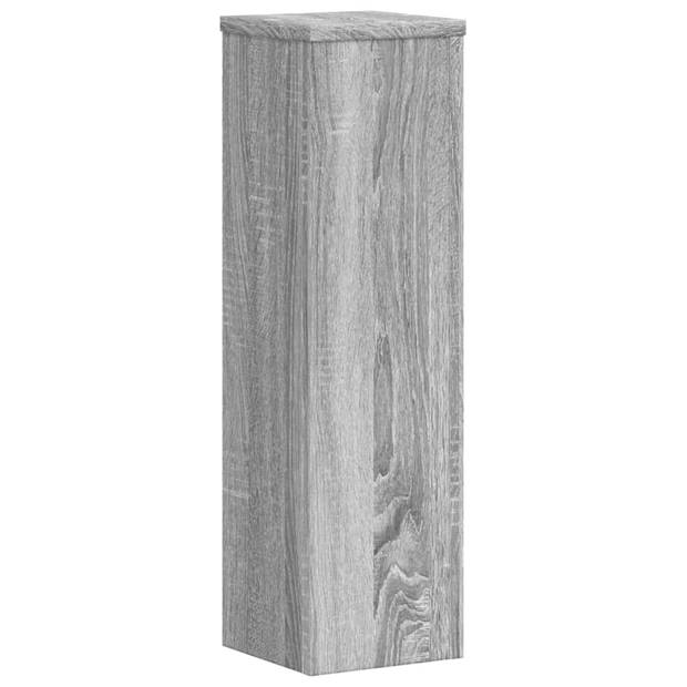 vidaXL Plantenstandaards 2 st 17x17x60 cm bewerkt hout grijs sonoma