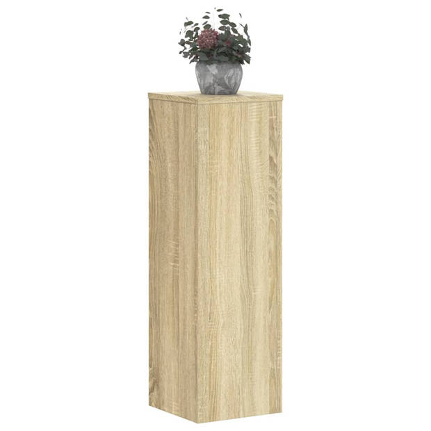 vidaXL Plantenstandaards 2 st 25x25x80 cm bewerkt hout sonoma eiken