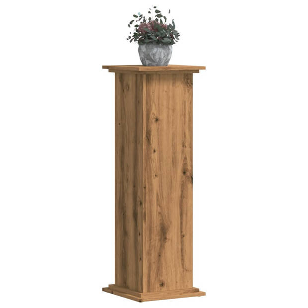 vidaXL Plantenstandaard 33x33x100 cm bewerkt hout artisanaal eiken