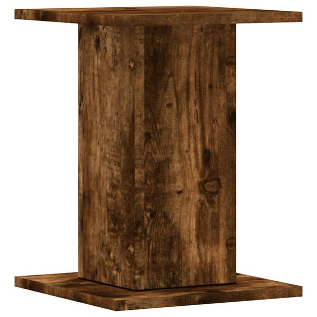 vidaXL Plantenstandaards 2 st 30x30x40 cm bewerkt hout gerookt eiken