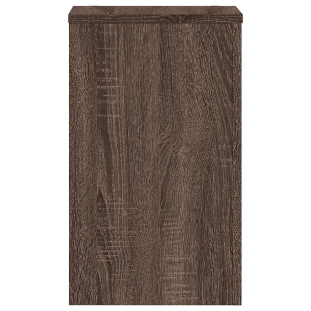 vidaXL Plantenstandaards 2 st 30x30x50 cm bewerkt hout bruin eiken