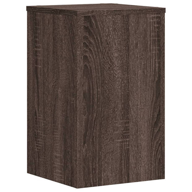 vidaXL Plantenstandaards 2 st 30x30x50 cm bewerkt hout bruin eiken