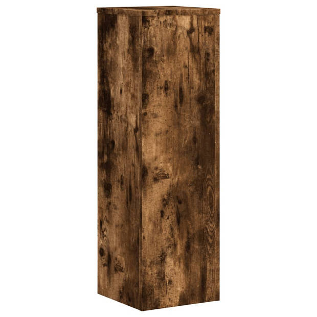 vidaXL Plantenstandaards 2 st 25x25x80 cm bewerkt hout gerookt eiken