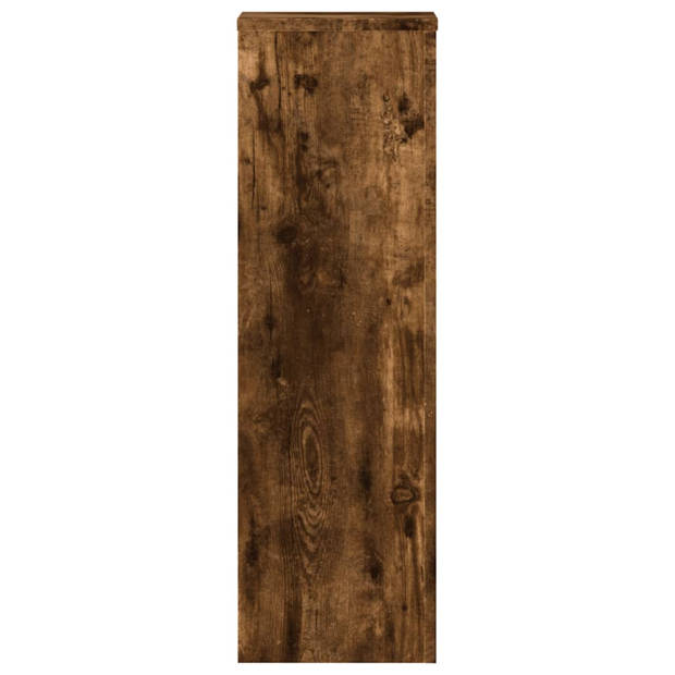 vidaXL Plantenstandaards 2 st 25x25x80 cm bewerkt hout gerookt eiken