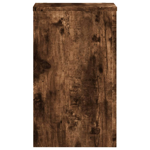 vidaXL Plantenstandaards 2 st 30x30x50 cm bewerkt hout gerookt eiken