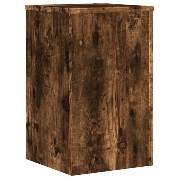 vidaXL Plantenstandaards 2 st 30x30x50 cm bewerkt hout gerookt eiken