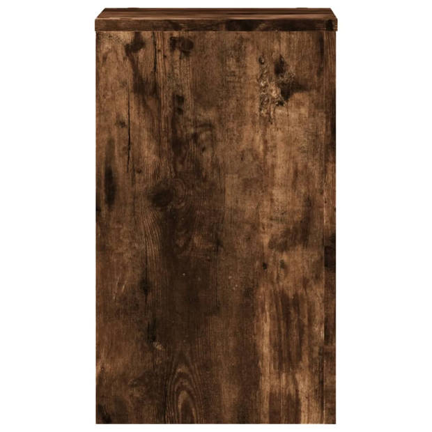 vidaXL Plantenstandaards 2 st 30x30x50 cm bewerkt hout gerookt eiken