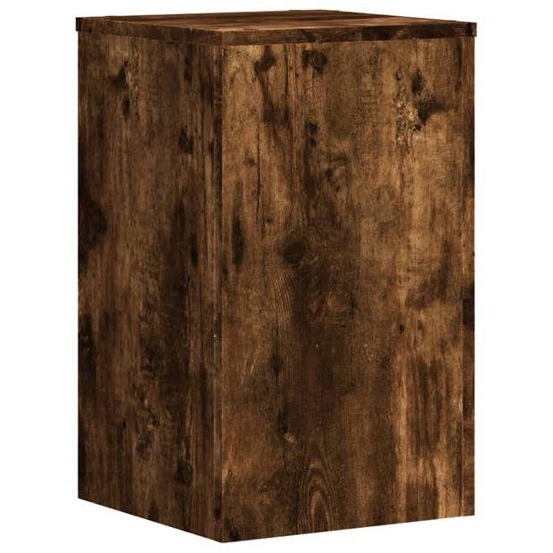 vidaXL Plantenstandaards 2 st 30x30x50 cm bewerkt hout gerookt eiken