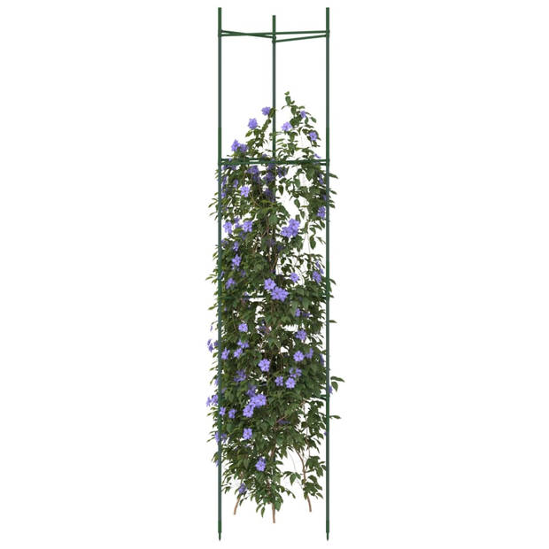 vidaXL Tomatenkooi 6 st 154 cm staal en polypropeen