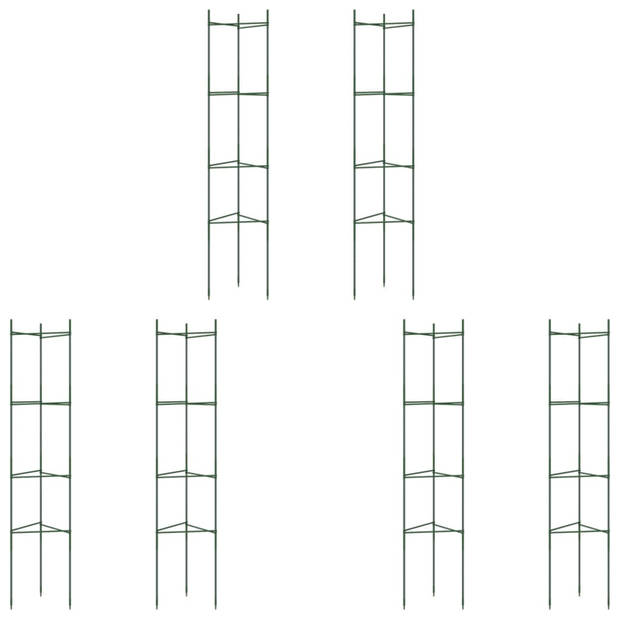 vidaXL Tomatenkooi 6 st 154 cm staal en polypropeen
