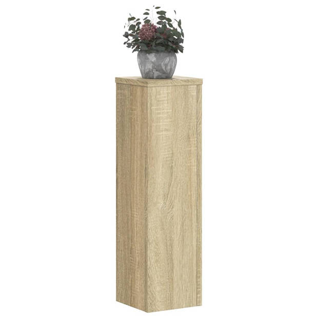 vidaXL Plantenstandaards 2 st 17x17x60 cm bewerkt hout sonoma eiken