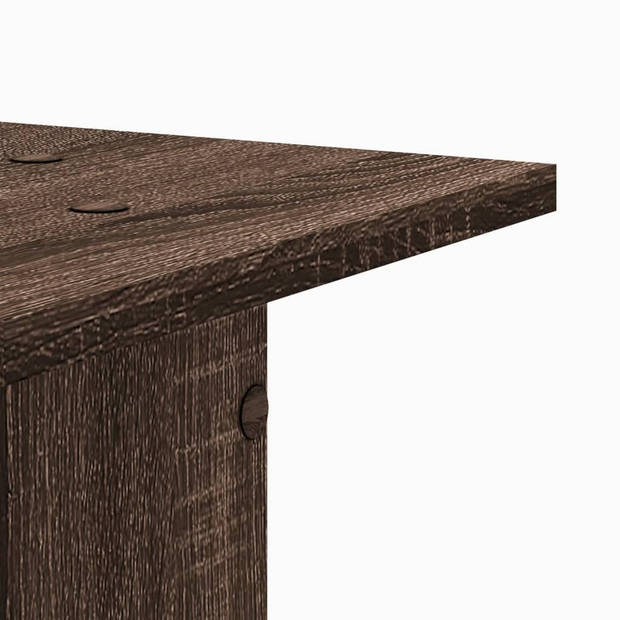 vidaXL Plantenstandaards 2 st 30x30x40 cm bewerkt hout bruin eiken