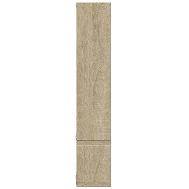 vidaXL Wandschap 96x12x64 cm bewerkt hout sonoma eikenkleurig